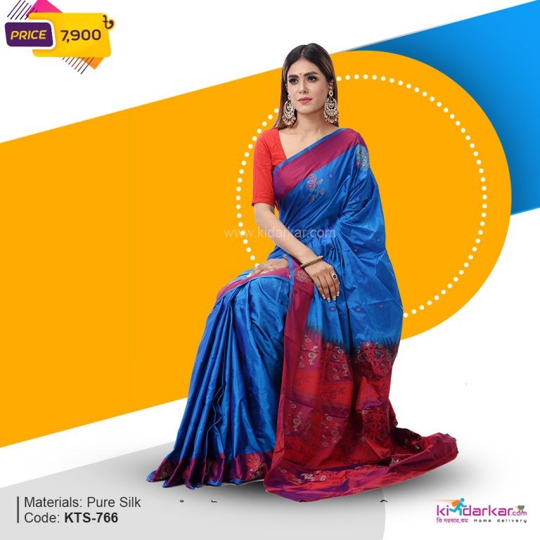 Tangail Pure Silk Saree (KTS-766)