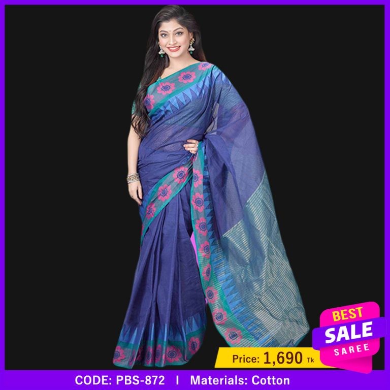 Tangail Pure Cotton Saree ( PBS-872)