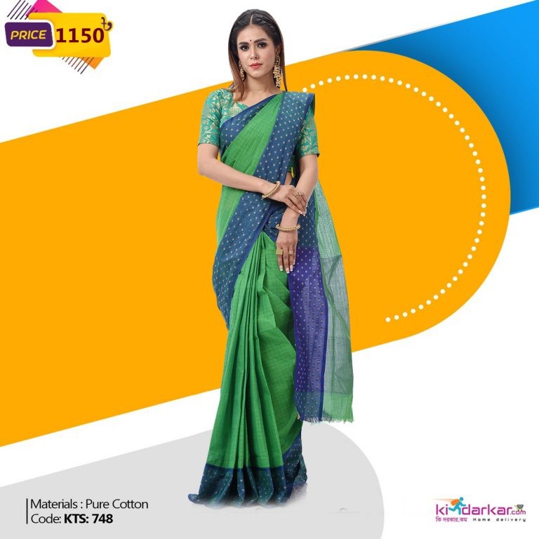 Tangail Pure Cotton Saree (KTS-748)