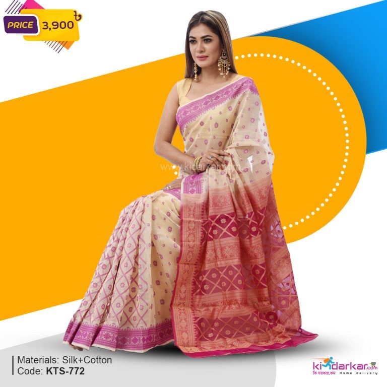 Tangail Half Silk Saree (KTS-772)