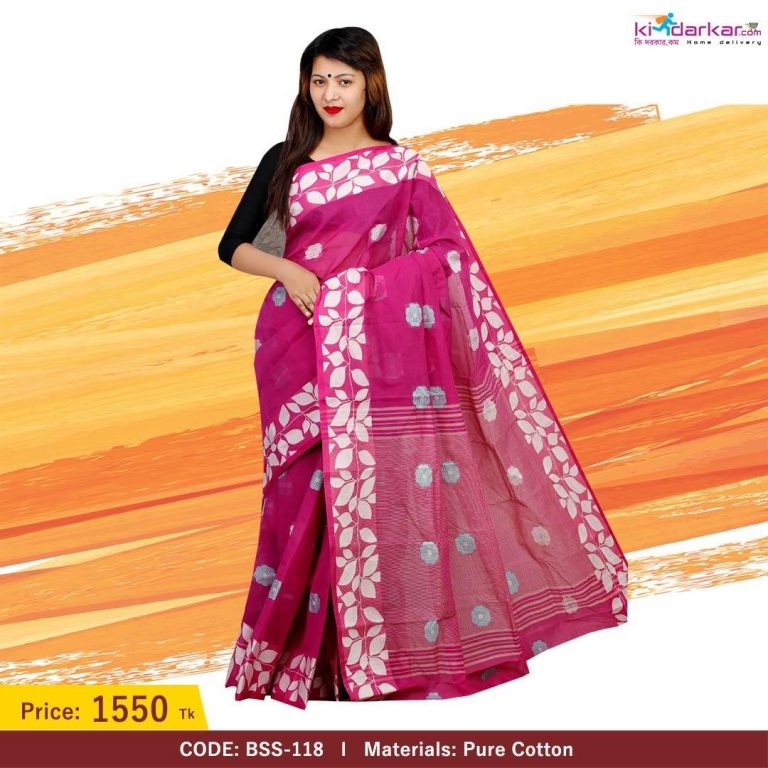 Tangail Pure Cotton Saree (BBS-118)